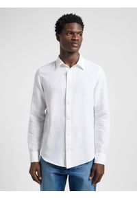 Lee - LEE MĘSKA KOSZULA LEE PATCH SHIRT BRIGHT WHITE 112364230. Okazja: na co dzień. Materiał: bawełna. Długość rękawa: długi rękaw. Długość: długie. Styl: casual, klasyczny #1