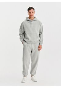 Pako Lorente - PAKO LORENTE - Szara bluza dresowa z kapturem. Typ kołnierza: kaptur. Kolor: szary, czarny. Materiał: dresówka. Wzór: gładki #6