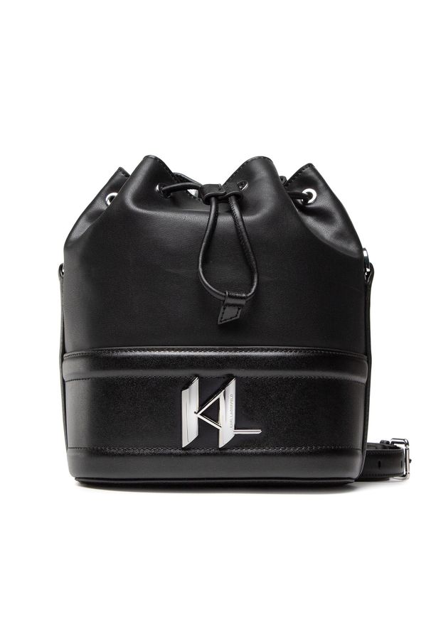 Karl Lagerfeld - Torebka KARL LAGERFELD 225W3089 Black. Kolor: czarny. Materiał: skórzane