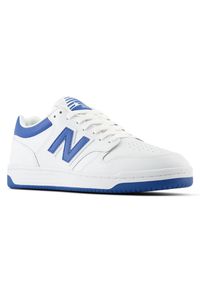 Buty unisex New Balance BB480LBL – białe. Okazja: na co dzień. Kolor: biały. Materiał: skóra, syntetyk, materiał, dresówka. Szerokość cholewki: normalna. Sport: turystyka piesza #3