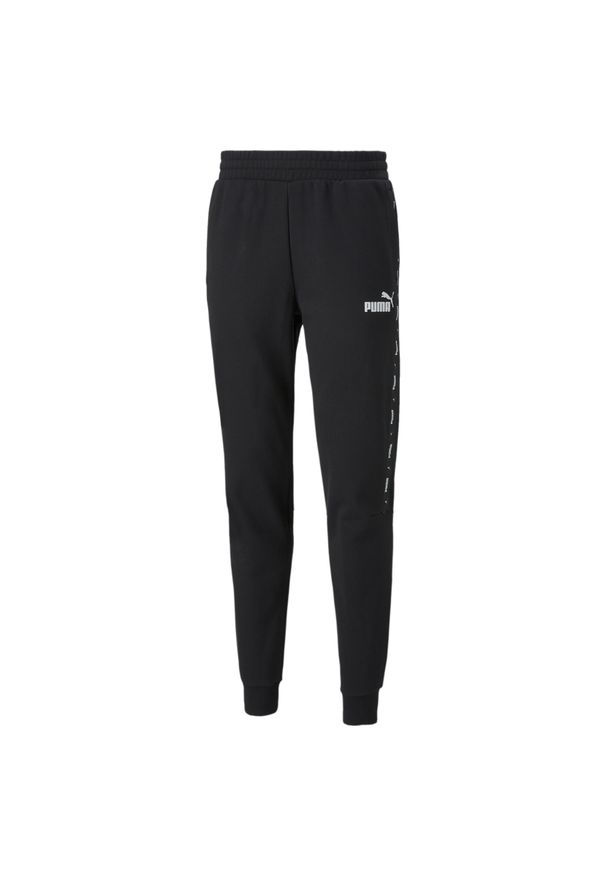 Puma - Męskie spodnie dresowe Essentials+ Tape PUMA Black. Kolor: czarny. Materiał: dresówka. Sport: fitness