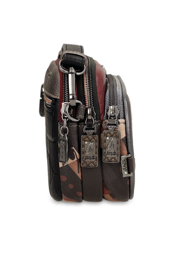 Brązowa Mała Damska Torebka Anekke Mademoiselle. Kolor: brązowy. Wzór: aplikacja. Sezon: lato. Styl: casual