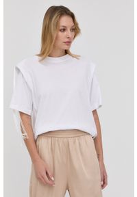 Silvian Heach t-shirt bawełniany kolor biały. Kolor: biały. Materiał: bawełna. Długość rękawa: krótki rękaw. Długość: krótkie #5