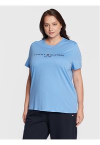 Tommy Hilfiger Curve T-Shirt Crv WW0WW29738 Niebieski Regular Fit. Kolor: niebieski. Materiał: bawełna
