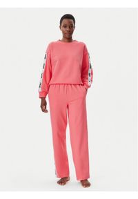 DKNY Piżama YI80040 Różowy Relaxed Fit. Kolor: różowy. Materiał: bawełna