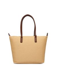 TOMMY HILFIGER - Tommy Hilfiger Torebka Popette Tote Raffia AW0AW18528 Beżowy. Kolor: beżowy #4