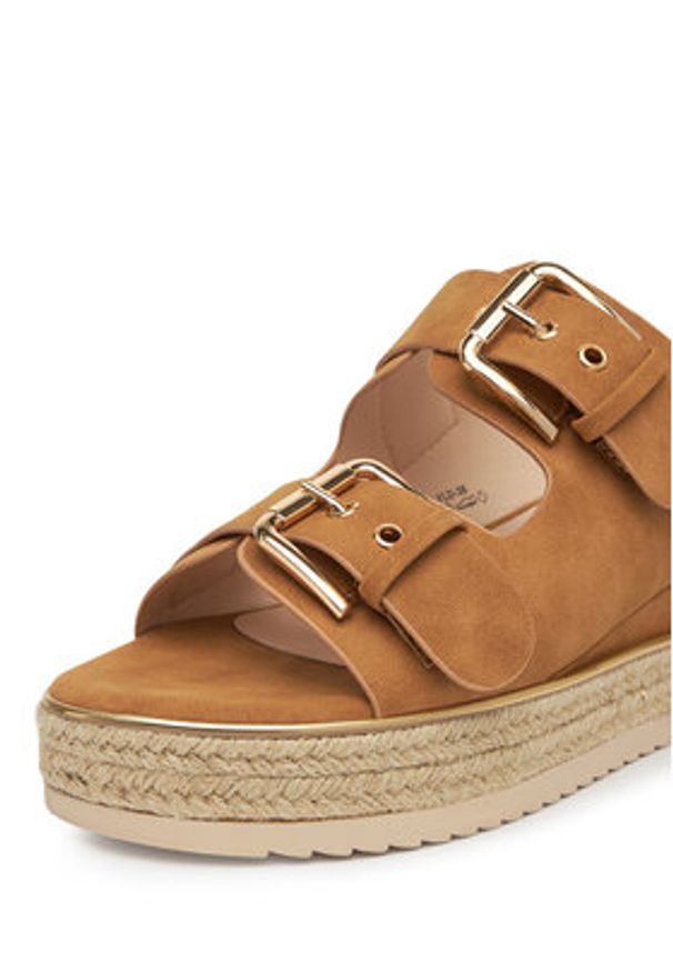 Jenny - JENNY Espadryle LB-P1434-YLD Brązowy. Kolor: brązowy. Materiał: syntetyk, materiał