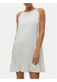 Vero Moda Sukienka letnia Mymilo 10303634 Biały Regular Fit. Kolor: biały. Materiał: wiskoza. Sezon: lato #5