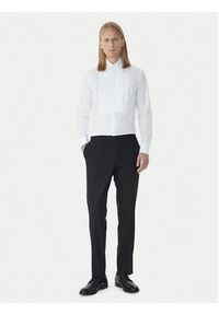 Calvin Klein Koszula LV019EU063 Biały Slim Fit. Kolor: biały. Materiał: bawełna