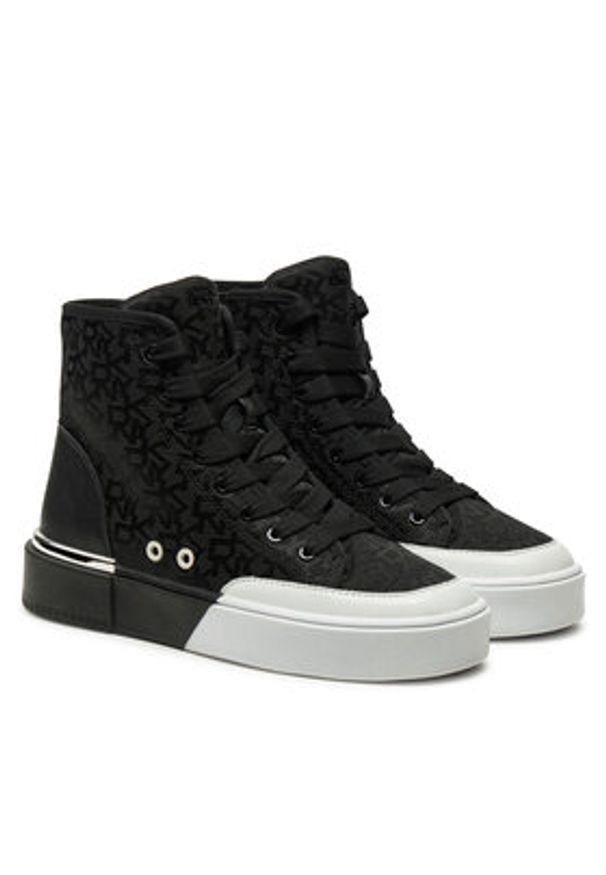 DKNY Sneakersy Bitsy K4497396 Czarny. Kolor: czarny. Materiał: skóra