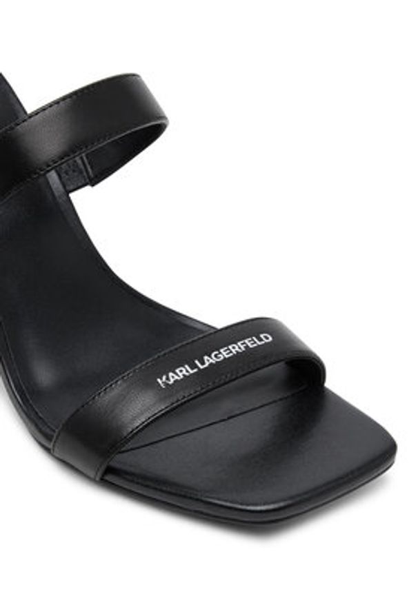 Karl Lagerfeld - KARL LAGERFELD Klapki KL34611 Czarny. Kolor: czarny. Materiał: skóra