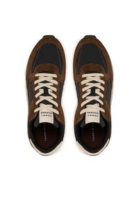 TOMMY HILFIGER - Tommy Hilfiger Sneakersy New Runner Eva Mix FM0FM05638 Brązowy. Kolor: brązowy. Materiał: zamsz, skóra #4