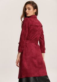Renee - Bordowy Płaszcz Usinlenne. Kolor: czerwony #2