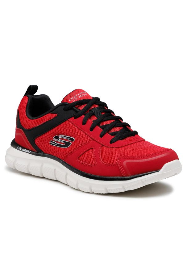 skechers - Buty na co dzień na trening męskie SKECHERS TRACK skóra siateczka. Okazja: na co dzień. Kolor: wielokolorowy. Materiał: skóra. Sport: fitness