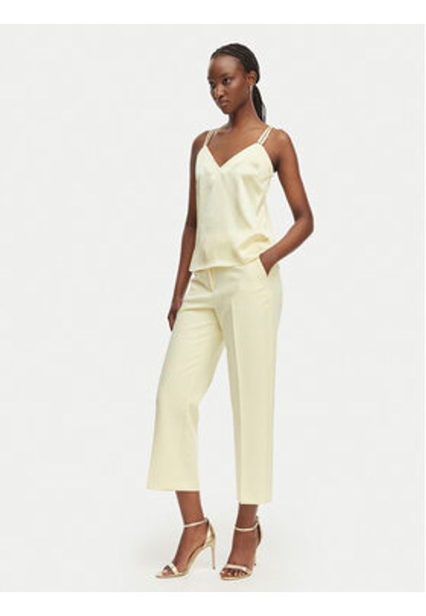 Morgan Top 242-OLAFI Żółty Regular Fit. Kolor: żółty. Materiał: syntetyk