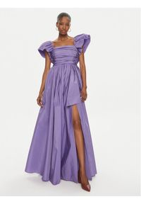Pinko Sukienka wieczorowa Fotone 101590 Y3LE Fioletowy Regular Fit. Kolor: fioletowy. Materiał: syntetyk. Styl: wizytowy