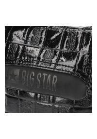 Big-Star - Czarna Modna Mała Saszetka Damska Big Star. Kolor: czarny. Materiał: materiał, skóra ekologiczna. Wzór: aplikacja #8