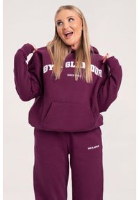 GYM GLAMOUR - Bluza fitness damska Gym Glamour college. Kolor: czerwony. Sport: fitness