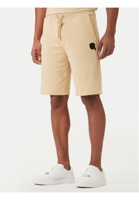 Karl Lagerfeld - KARL LAGERFELD Szorty sportowe 705118 562900 Beżowy Loose Fit. Kolor: beżowy. Materiał: bawełna. Styl: sportowy #1