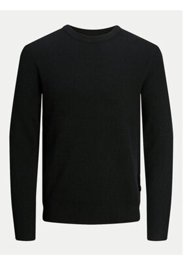 Jack & Jones Sweter Perfect 12257771 Czarny Regular Fit. Kolor: czarny. Materiał: bawełna