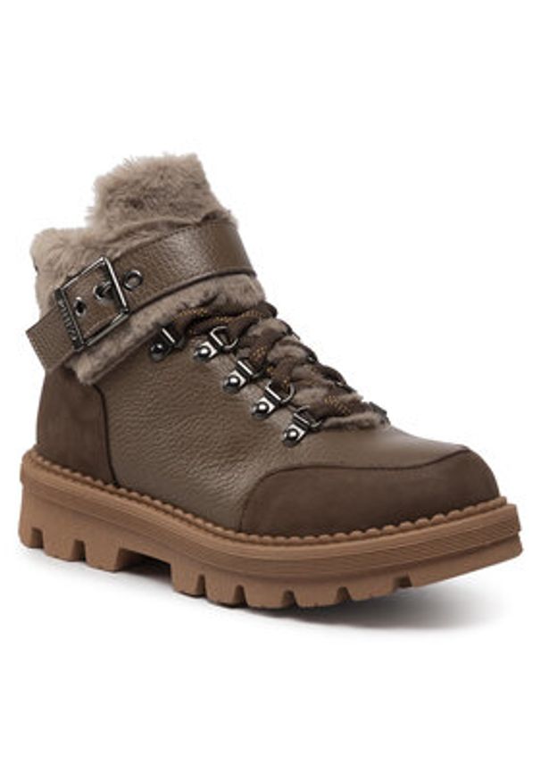 Pinko - PINKO Trzewiki Ortica AI 22-23 BLKS1 1H2131 A07H Brązowy. Kolor: brązowy. Materiał: skóra