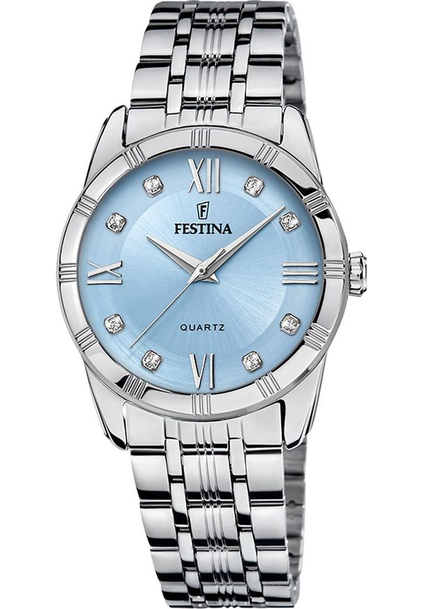 Zegarek Festina Zegarek damski Festina F16940-E CYRKONIE srebrny. Kolor: srebrny
