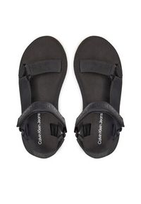 Calvin Klein Jeans Sandały Sandal Velcro Webbing Dc YW0YW01353 Czarny. Kolor: czarny