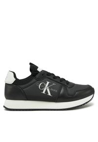 Calvin Klein Jeans Sneakersy YW0YW01616 Czarny. Kolor: czarny. Materiał: skóra