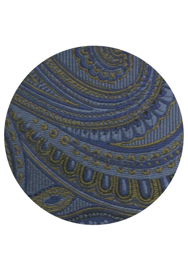 Krawat Męski - Angelo di Monti - Duży Wzór, Odcienie Niebieskiego. Kolor: wielokolorowy. Materiał: tkanina. Styl: elegancki, wizytowy