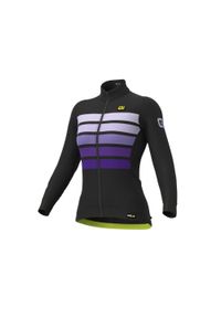 ALÉ CYCLING - Bluza rowerowa damska Alé Cycling PR-R Sombra Wool Thermo. Kolor: fioletowy, wielokolorowy, czarny. Sport: kolarstwo