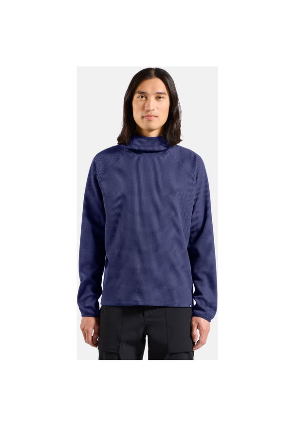 Bluza z kapturem Odlo Mid layer hoody CUBIC. Typ kołnierza: kaptur. Kolor: niebieski
