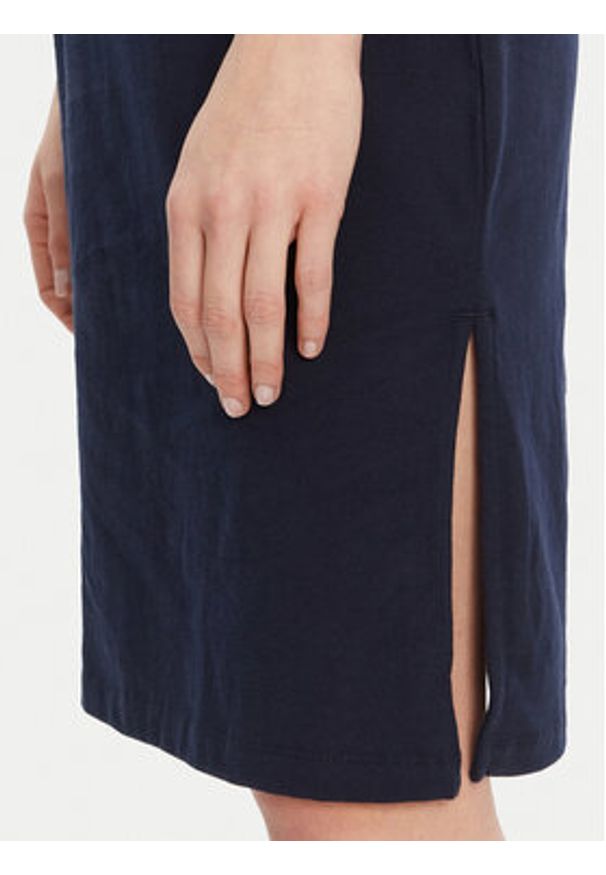 Lacoste Sukienka codzienna EF9988 Granatowy Slim Fit. Okazja: na co dzień. Kolor: niebieski. Materiał: bawełna. Typ sukienki: proste. Styl: casual