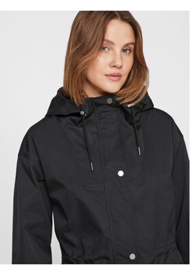 Vila Parka Kahara 14089615 Czarny Regular Fit. Kolor: czarny. Materiał: syntetyk