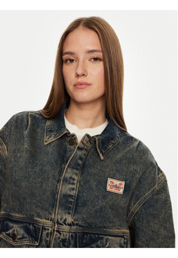AMERICAN VINTAGE - American Vintage Kurtka jeansowa Joybird JOY16FH24 Niebieski Oversize. Kolor: niebieski. Materiał: bawełna. Styl: vintage