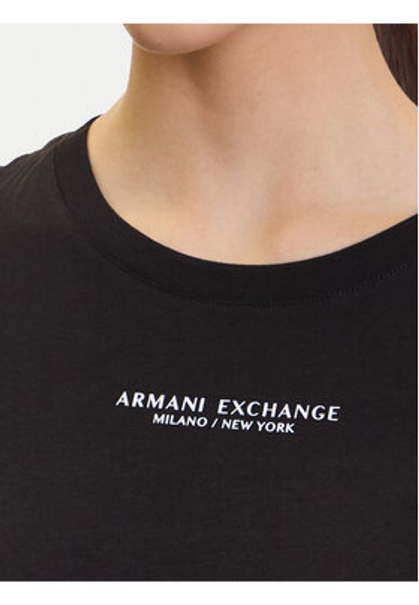 Armani Exchange T-Shirt XW001455 AF10356 UC001 Czarny Slim Fit. Kolor: czarny. Materiał: bawełna