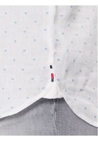 TOMMY HILFIGER - Tommy Hilfiger Koszula MW0MW34615 Biały Slim Fit. Kolor: biały. Materiał: len