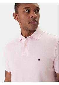 TOMMY HILFIGER - Tommy Hilfiger Polo 1985 MW0MW17770 Różowy Regular Fit. Typ kołnierza: polo. Kolor: różowy. Materiał: bawełna #3