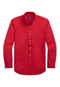 Polo Ralph Lauren Koszula 710937993012 Czerwony Custom Fit. Typ kołnierza: polo. Kolor: czerwony. Materiał: bawełna #3