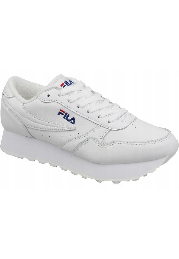 Buty do chodzenia damskie Fila Orbit Zeppa Low Wmn. Kolor: biały. Materiał: skóra. Sport: turystyka piesza