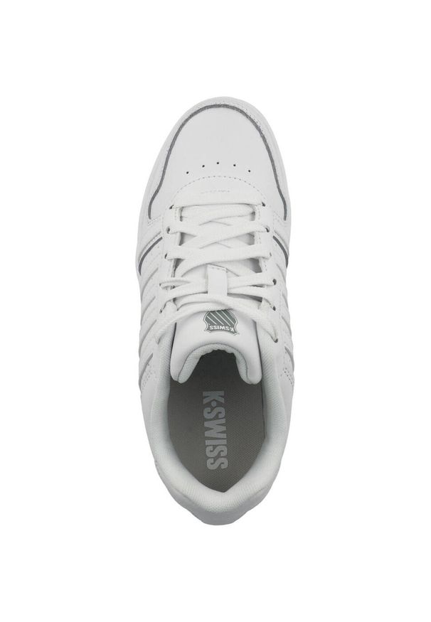 Buty do chodzenia damskie K-Swiss Court Palisades. Kolor: biały. Materiał: tkanina, skóra, materiał, syntetyk. Szerokość cholewki: normalna. Sport: turystyka piesza