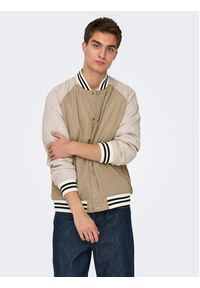 Only & Sons Kurtka bomber 22025423 Beżowy Regular Fit. Kolor: beżowy. Materiał: syntetyk #5
