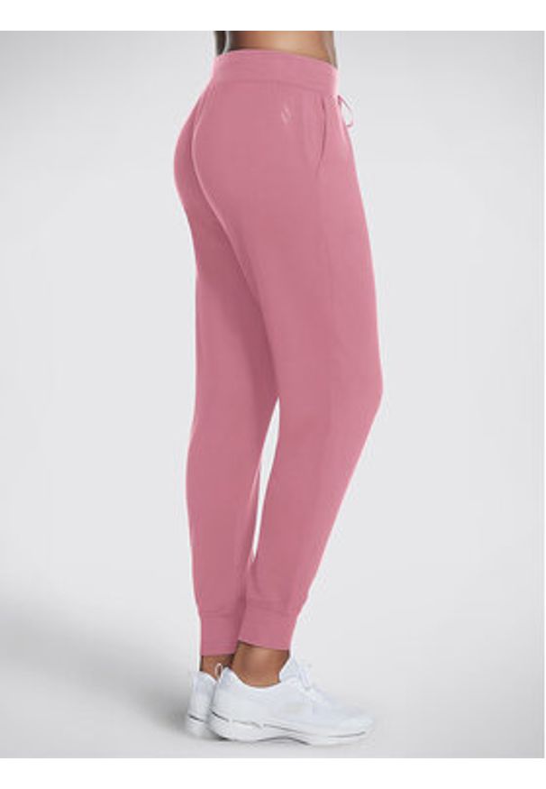 skechers - Skechers Spodnie dresowe Skechluxe Restful Jogger W03PT49 Fioletowy Regular Fit. Kolor: fioletowy. Materiał: wiskoza