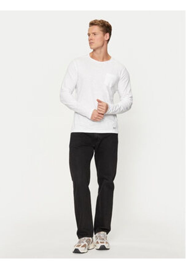 Blend Longsleeve Nicolai 20703060 Biały Regular Fit. Kolor: biały. Materiał: bawełna. Długość rękawa: długi rękaw
