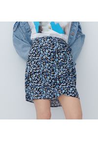 Reserved - Kopertowa spódnica mini - Niebieski. Kolor: niebieski #1