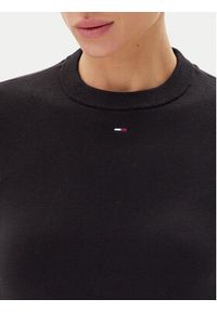 Tommy Jeans Sweter Essential DW0DW20159 Czarny Regular Fit. Kolor: czarny. Materiał: bawełna #5