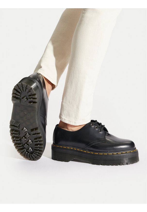 Dr. Martens Glany 1461 Quad 25567001 Czarny. Kolor: czarny. Materiał: skóra