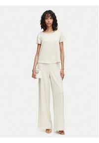 Guess Spodnie materiałowe W6GB2 8W2103 Beżowy jasny Wide Leg. Kolor: beżowy. Materiał: syntetyk #4