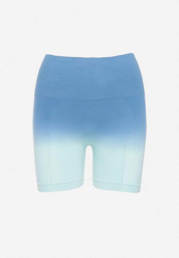 Born2be - Niebieskie Szorty Kolarki Sportowe przed Kolano z Szeroką Gumą w Pasie Lavinna. Okazja: na co dzień. Kolor: niebieski. Materiał: guma. Styl: sportowy