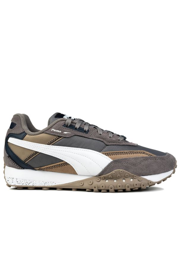 Buty męskie sportowe do chodzenia Puma BLKTOP RIDER. Kolor: brązowy, biały, wielokolorowy. Materiał: syntetyk, materiał. Szerokość cholewki: normalna. Sport: turystyka piesza