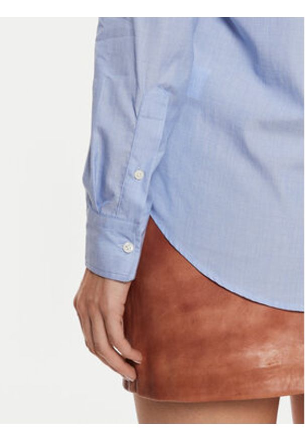 Lauren Ralph Lauren Koszula 200940254001 Błękitny Straight Fit. Kolor: niebieski. Materiał: bawełna